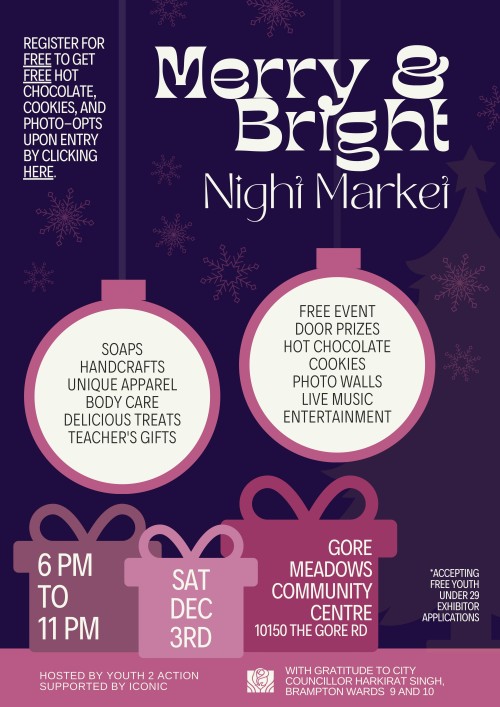 Merry & Bright Night Market Flyer
