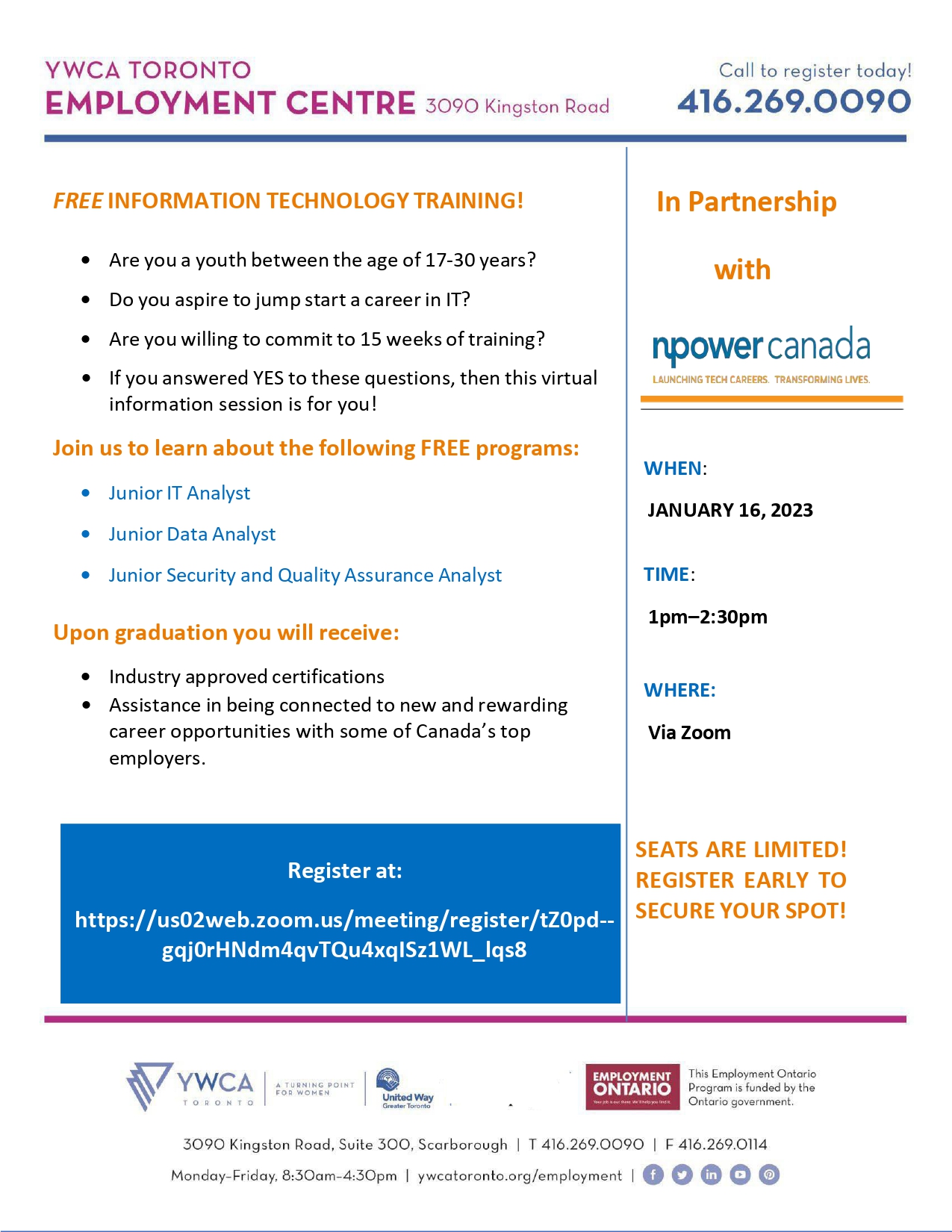 NPower Information Session Flyer
