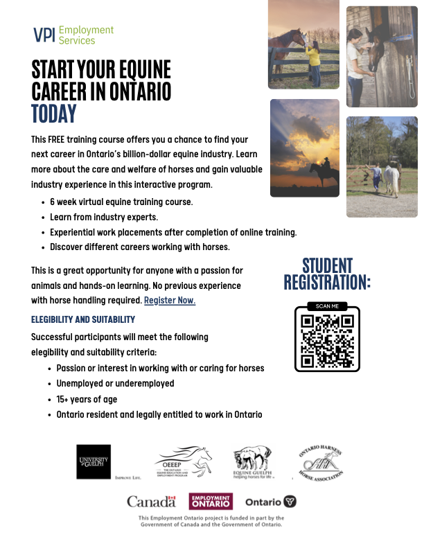 ONTARIO EQUINE EDUCATION AND EMPLOYMENT PROGRAM FLYER